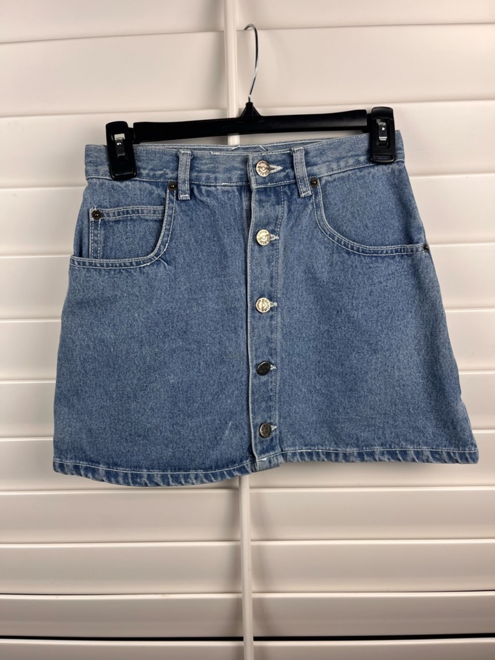 Denim Republic Light wash denim mini skirt button skirt button front Y2K size XS